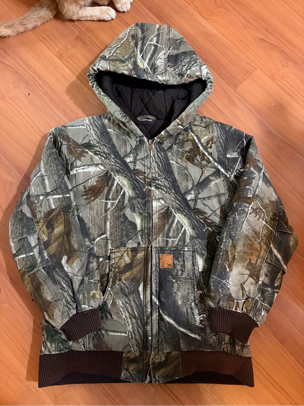 Carhartt Kids Camo Hooded Zip Jacket in Green & Brown
